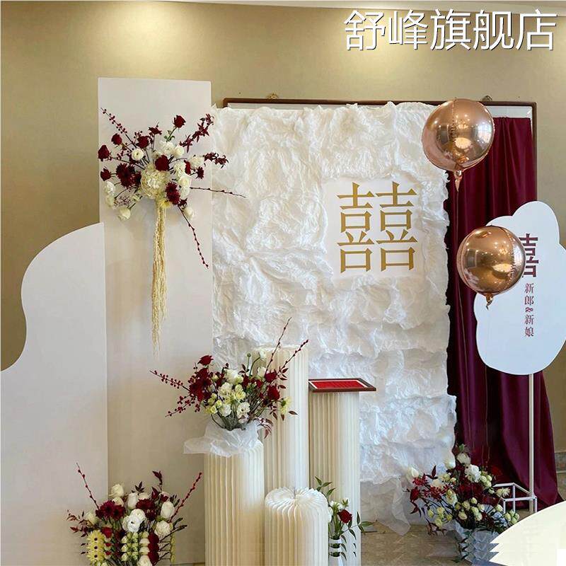 订婚布置装饰高级感结婚宴kt板婚礼DIY仪式感全套摆件背景板套餐