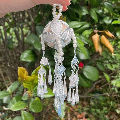 广西靖西旧州绣球壮锦手工挂件｜