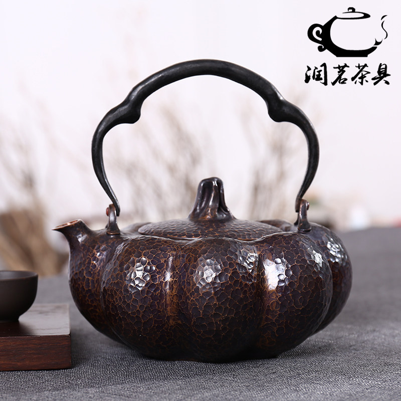 纯手工一张打南瓜烧水壶纯铜茶壶烧水壶煮茶器男士生日礼物礼品