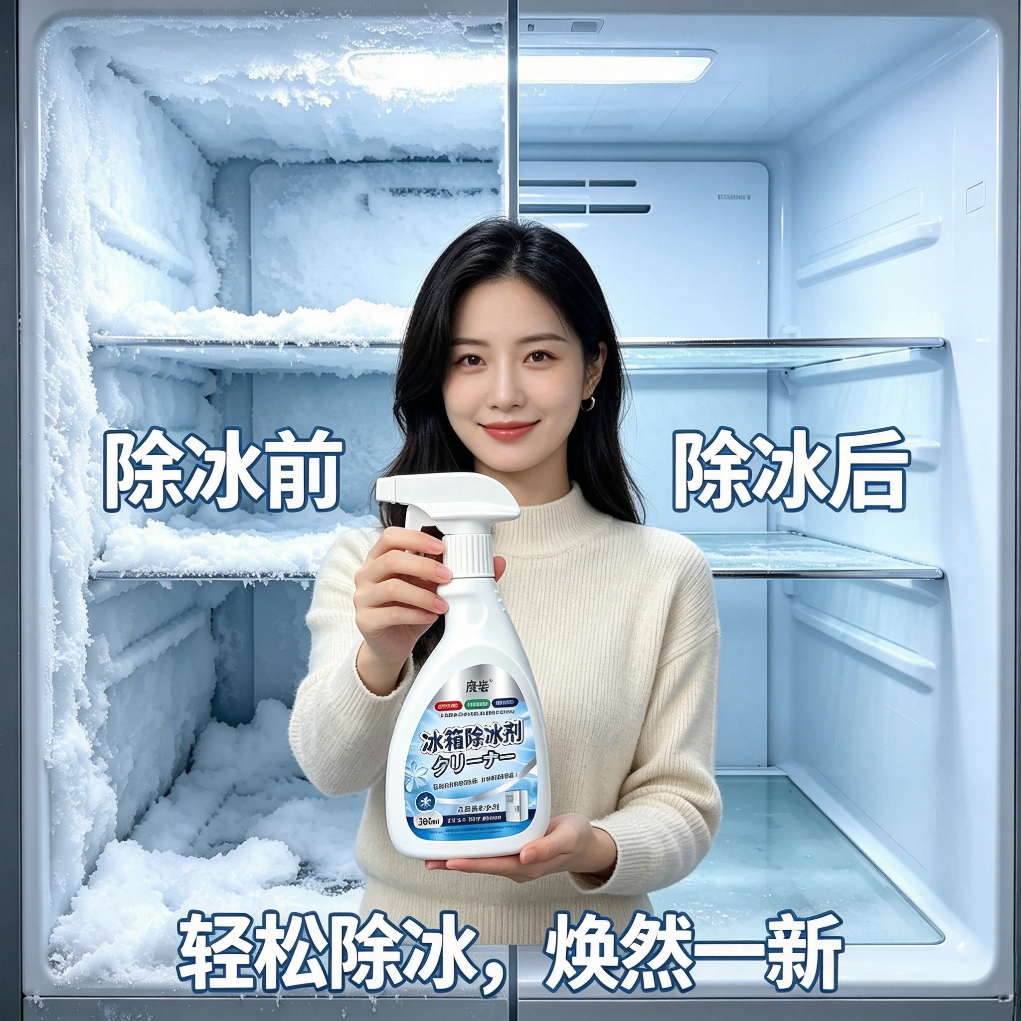 新升级融冰霜剂除霜家用冷冻室剂防除冰清洁冰箱融雪结冰化冰JC