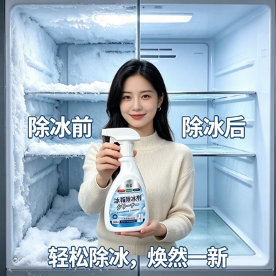 新升级融冰霜剂除霜家用冷冻室剂防除冰清洁冰箱融雪结冰化冰JC