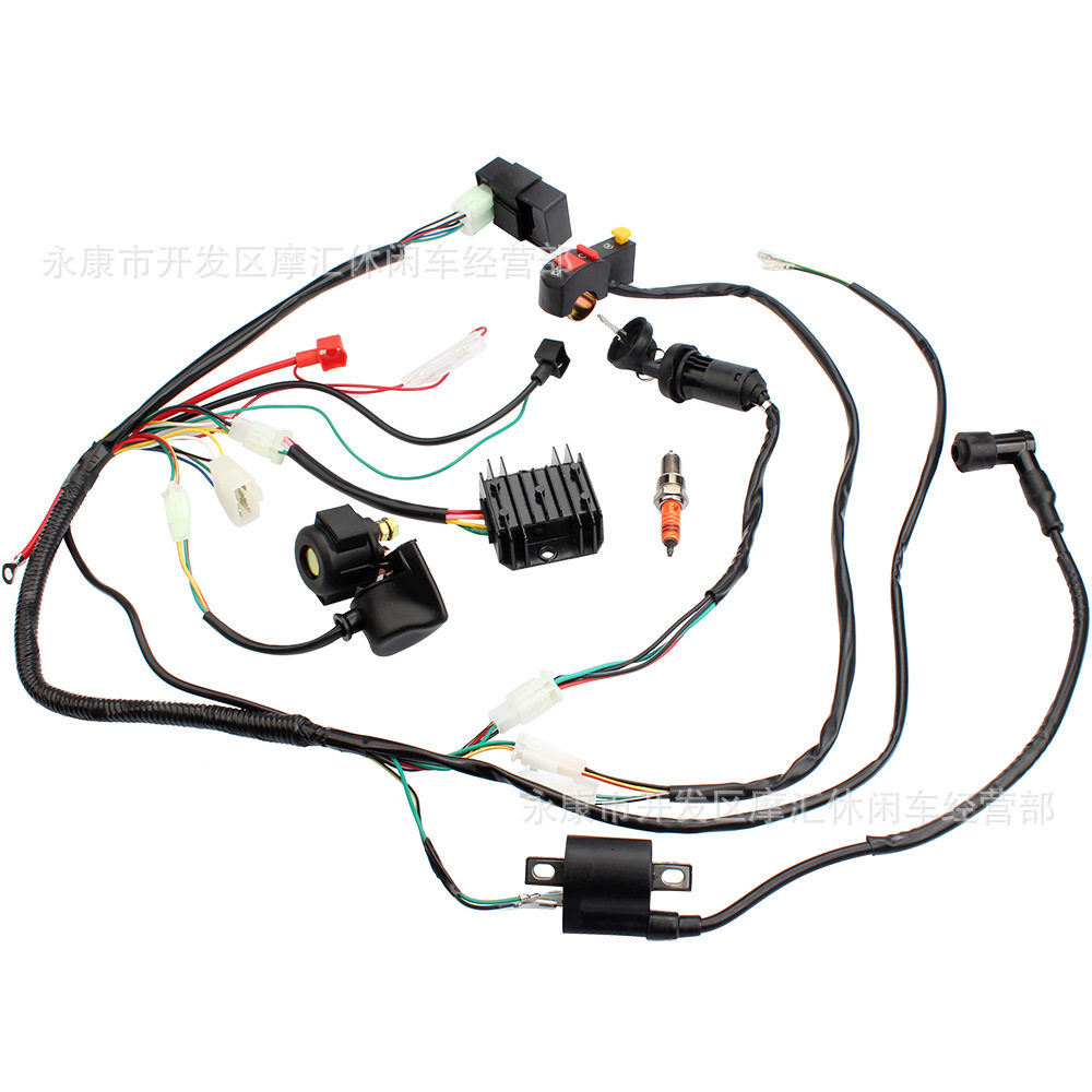 越野摩托车配件CC125 150 200 250CC完整线路线束启动点火系统CDI