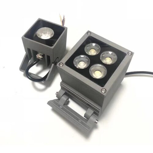 户外墙体柱子亮化投光灯 方形压铸铝合金射灯 LED窄光束泛光灯3W