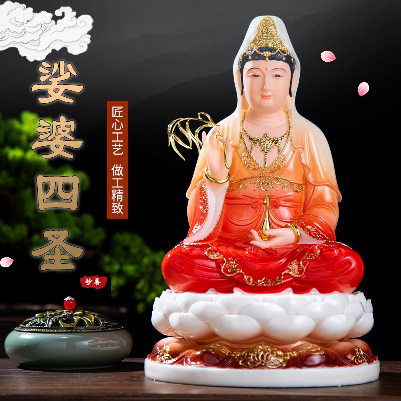 新款汉白玉 全堂佛 释迦牟尼观音菩萨地藏王娑婆四圣佛像弥勒佛