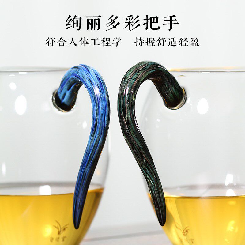 自慢堂玻璃公道杯执拙系列大自慢正把蛋盅高硼硅耐热透明分茶器