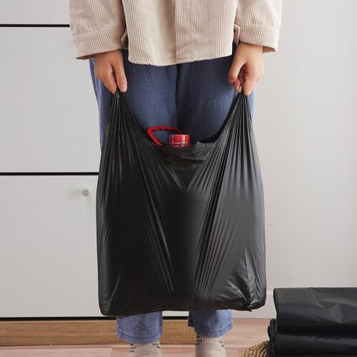 欧润哲 10L大号垃圾袋家用一次性手提背心式加厚厨房收纳lj塑料袋