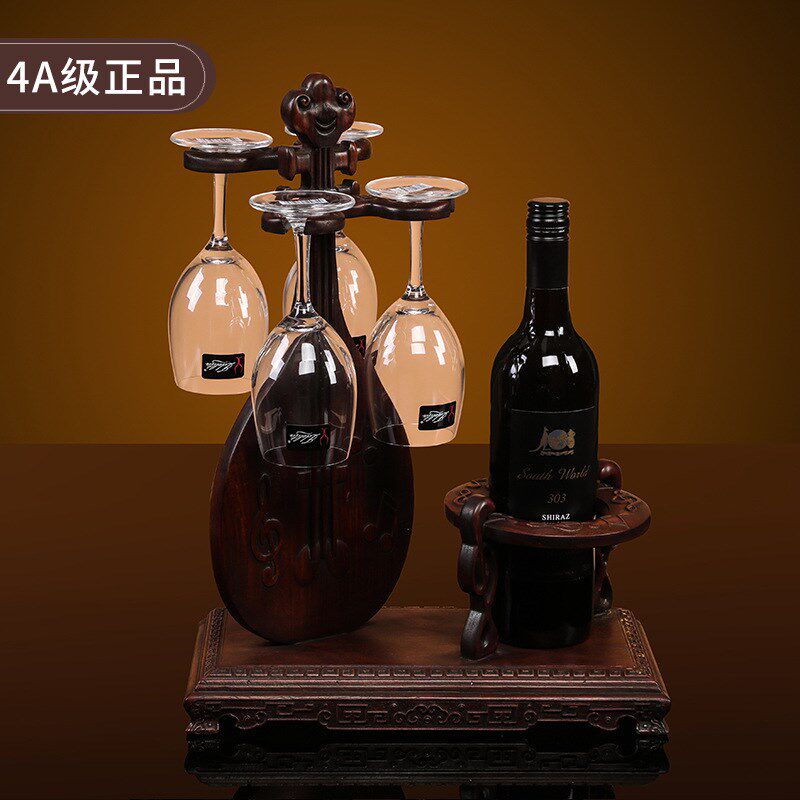 酒神牌琵琶琴酒架红酒实木创意欧式酒架欧式葡萄酒酒架木质红酒架