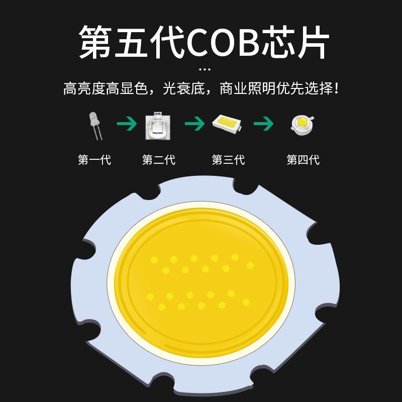 象鼻灯led射灯店铺商用4寸12W30W嵌入式防眩天花灯服装店商铺家用