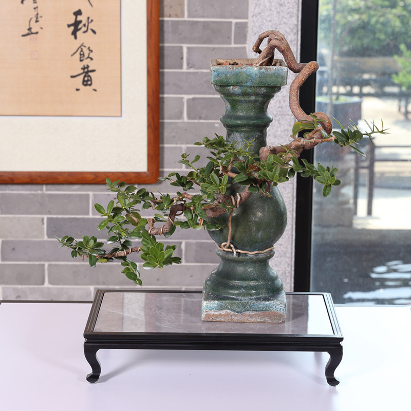 新中式铝合金花架子户外植物架底座绿植架室内花盆底托摆件架