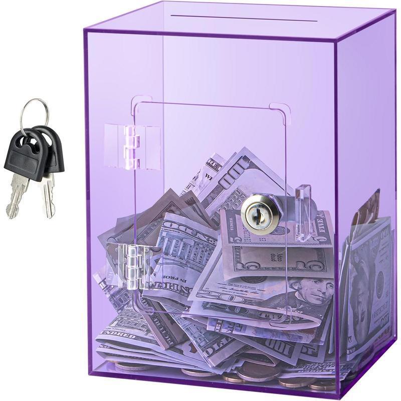 外贸新款 Piggy Banks 带锁成人储蓄罐可开盖可重复使用储蓄盒