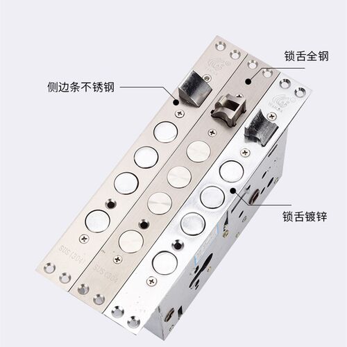 万嘉WJ群升阳防盗门锁体大门家用通用锁具铁门锁机械锁大圆柱锁头