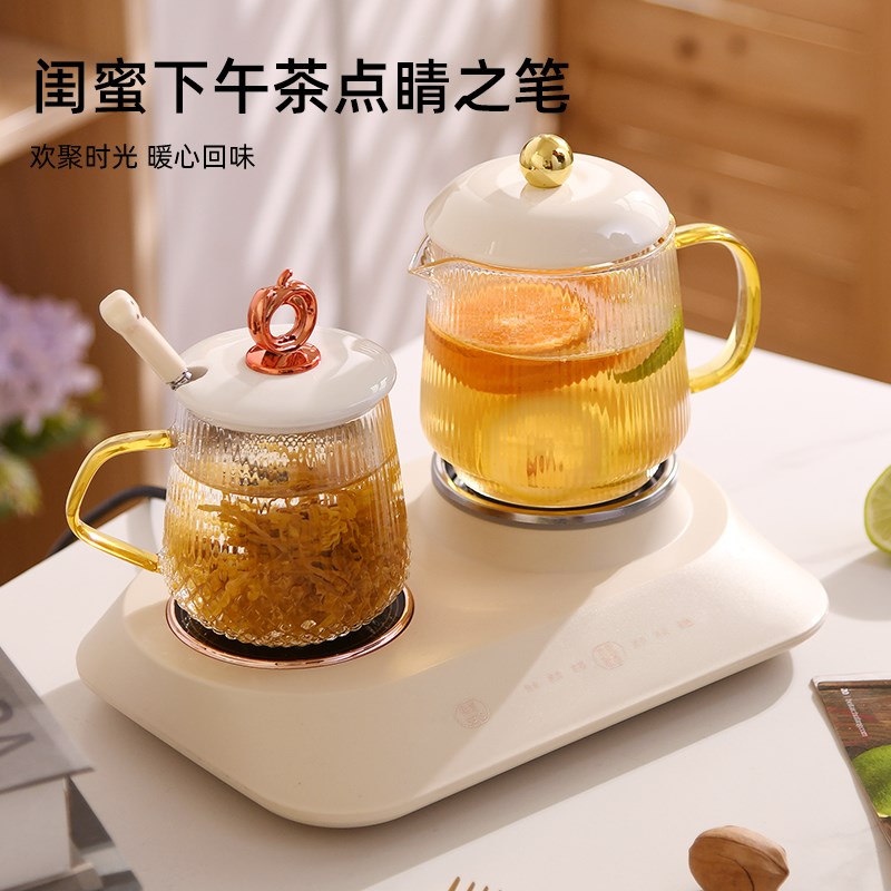 多功能双炉组合小型养生壶办公室花茶煮茶器电热烧水壶电礼物