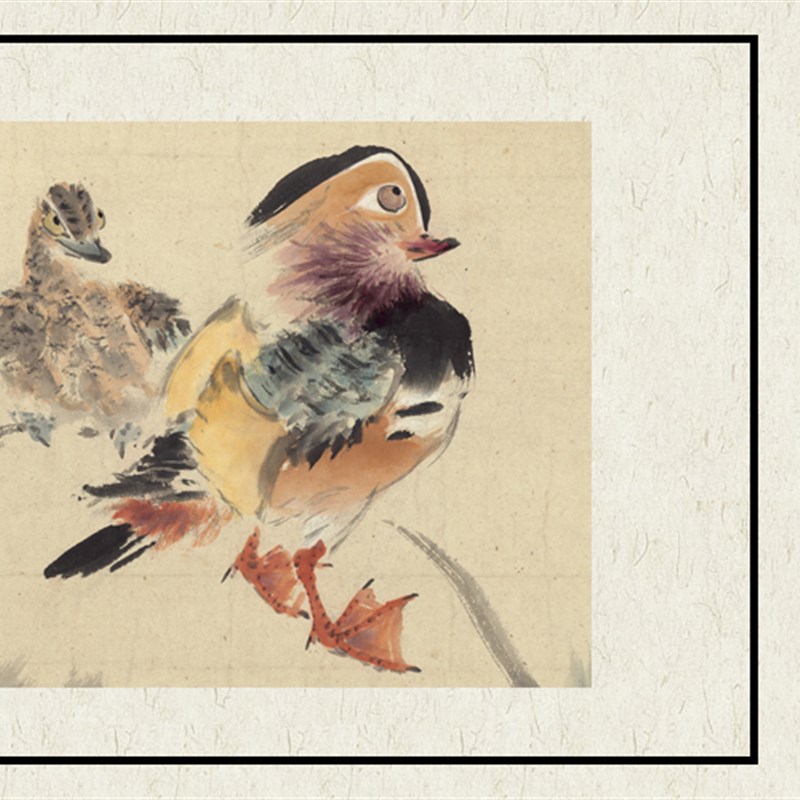 王雪涛《动物八景》全套8张 国画复制 学习临摹宣纸画心71X196cm