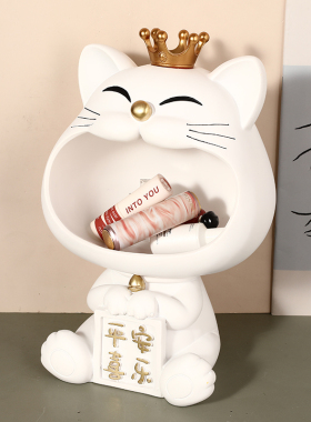 招财猫入户门口玄关钥匙收纳客厅家居装饰品摆件鞋柜乔迁新居礼物