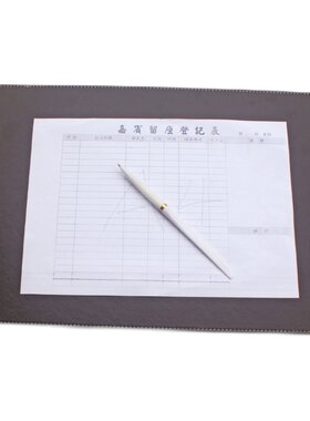 黑色酒店前台接待垫板写字板签字板皮革签约板a4纸文件垫盖章桌垫