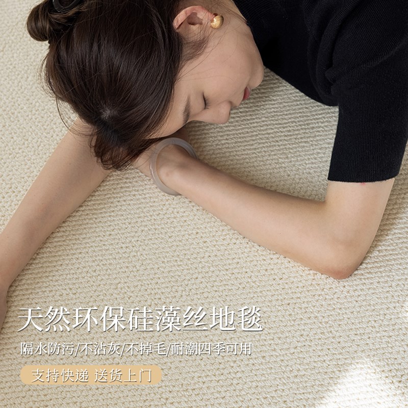 天津客厅地毯家用新款卧室房间床边防水防污好打理免洗可擦地垫