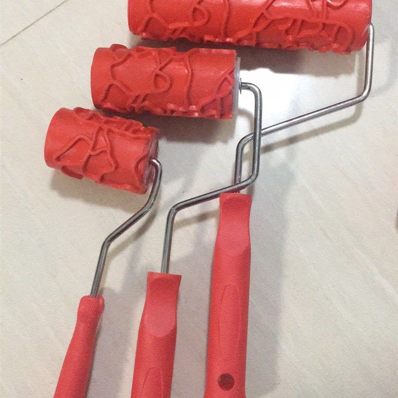 压花滚筒 肌理漆 硅藻泥艺术漆压花滚筒橡胶滚筒 乱纹压花工具