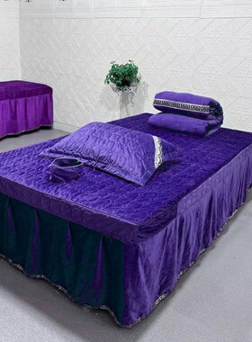 美容院泰式按摩床带洞大床罩加宽加大1.2床1米床美容床罩足浴床单