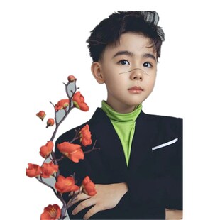 影楼男童西装套装儿童主题服装拍摄个性艺术照潮童模卡走秀演出服