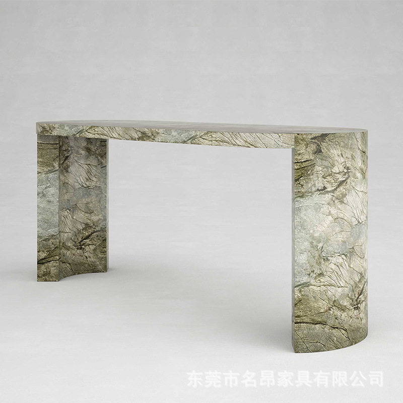 天然大理石设计师款别墅客厅家用轻奢书桌玄关桌
