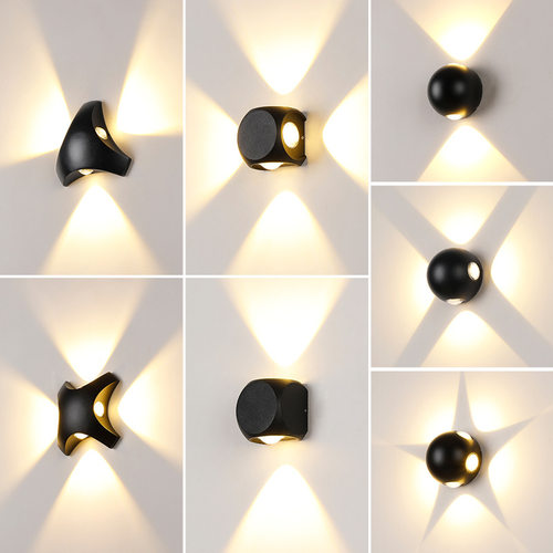 户外庭院壁灯装饰室外LED简约现代室外防水墙壁灯圆球wall light