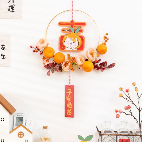 阿楹 春节装饰电视背景墙上遮丑办公室搬家客厅卧室门吉祥挂件花