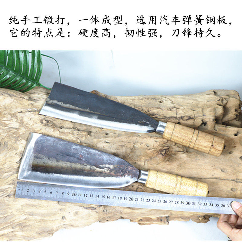 镰刀弹簧钢手工锻打农用柴刀多功能伐木开路刀弯刀家用劈柴砍树刀