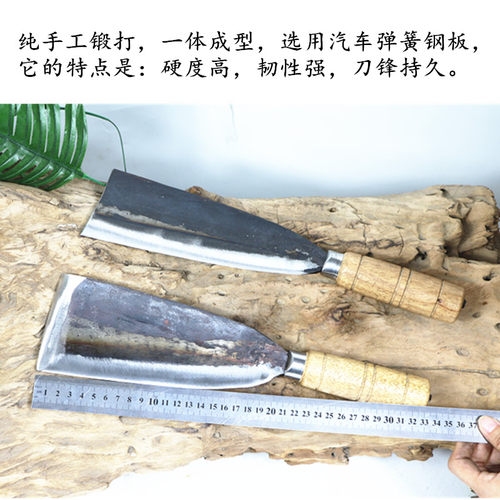镰刀弹簧钢手工锻打农用柴刀多功能伐木开路刀弯刀家用劈柴砍树刀