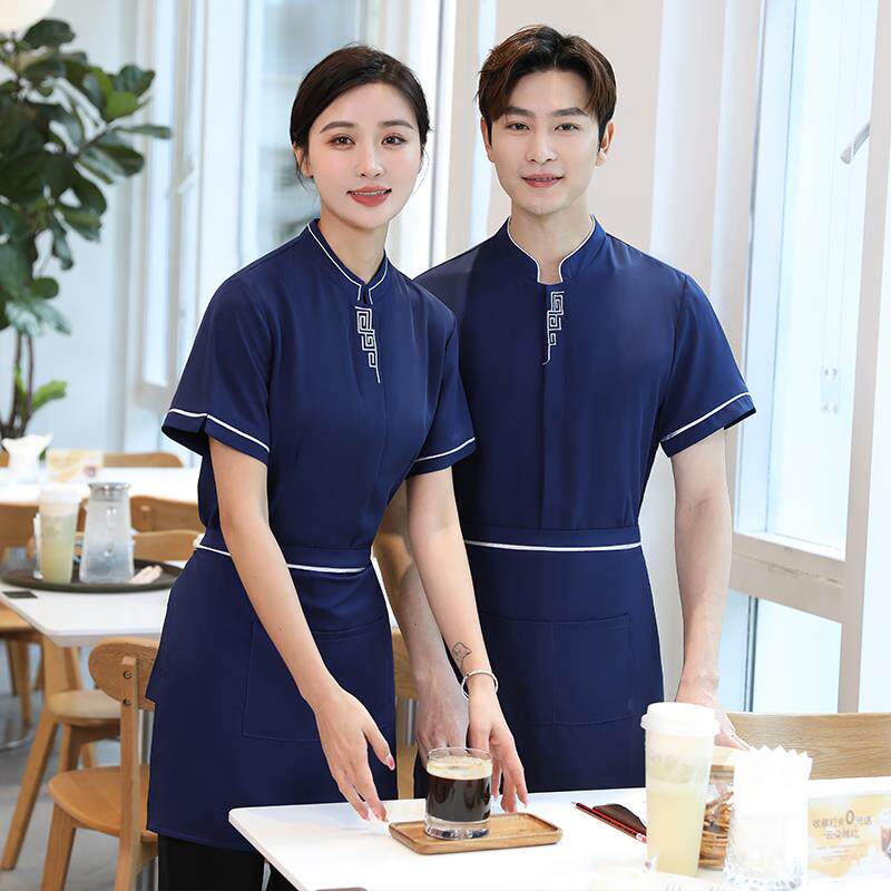 火锅店服务员工作服餐饮茶楼中国风工装制服男女休闲农场饭店快餐