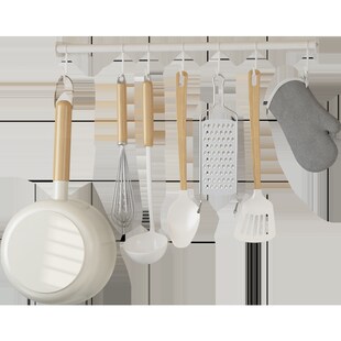 御仕家免打孔挂钩壁挂收纳厨房锅铲墙壁免钉门无痕强力粘胶置物架