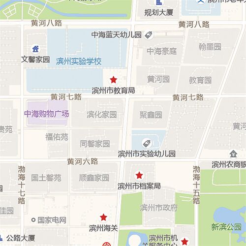 2024新款滨州市城区地图办公室挂图高清防水墙壁装饰实物推荐定制