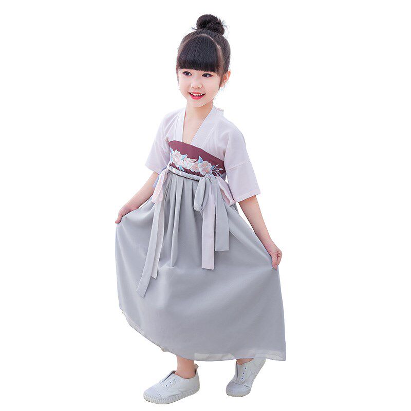 2024新款女童汉服长裙小孩夏季亲子装连衣裙古装儒裙女宝宝仙女裙