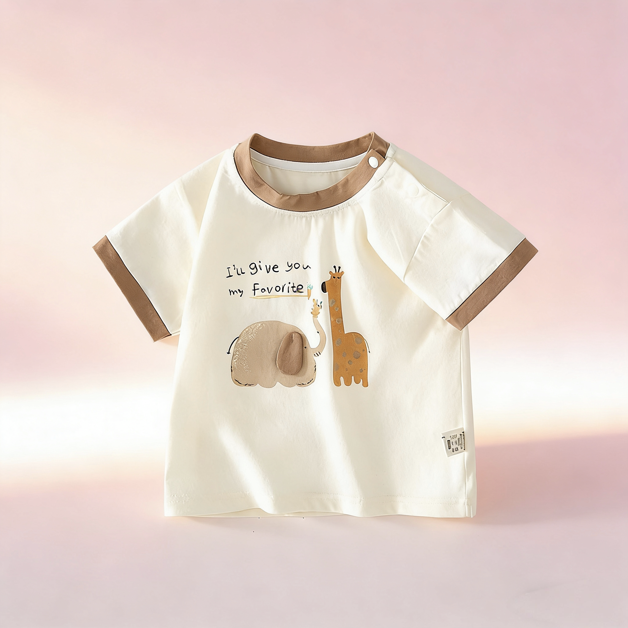 儿童短袖t恤0-3岁男女童宝宝冰肤棉半袖上衣婴儿夏季汗衫薄款童装