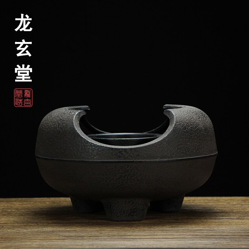 大号老火钵炭炉铁壶煮茶炉伍德炉 铸铁风炉木碳炉取暖炉 酒精炉