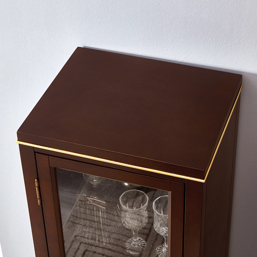 轻奢实木小酒柜客厅靠墙展示柜美式餐边墙角茶水矮柜简约单门边柜