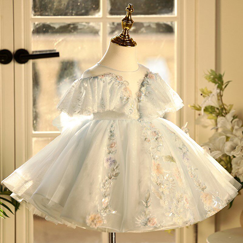 儿童礼服公主裙女孩生日晚礼服主持人钢琴演奏演出服女童礼服高级