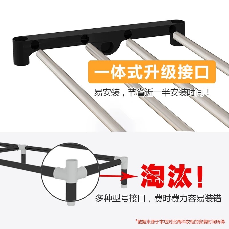 衣柜简易布衣柜新款单人全钢管加粗加固加厚布艺收纳柜挂衣经济型