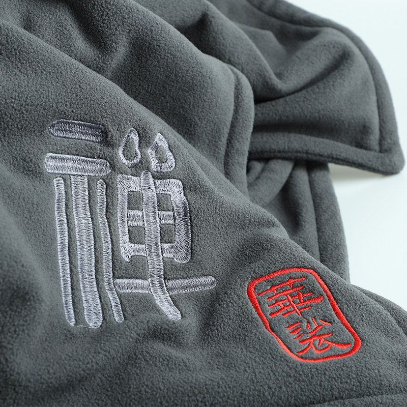 秋冬毛绒毯禅修毯打坐毯子瑜伽盖腿毯加厚保暖禅坐毯双面披肩披风