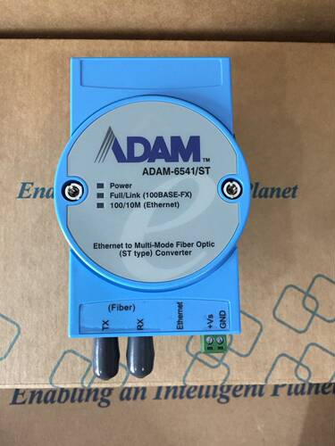 研华工业级百兆多模ST型光电转换器ADAM-6541/ST-AE RJ-45连接器