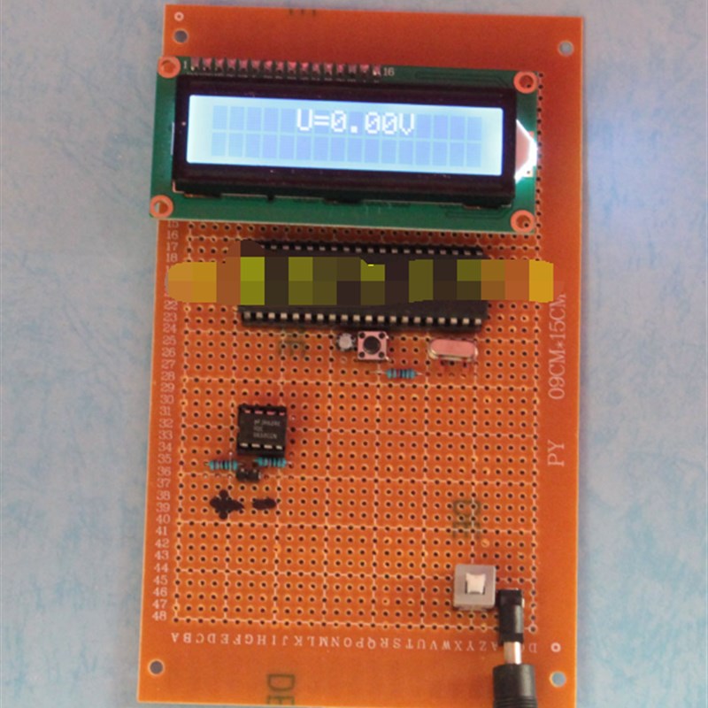基于51单片机数字电压表设计 LCD1602液晶显示电压 diy散件套件