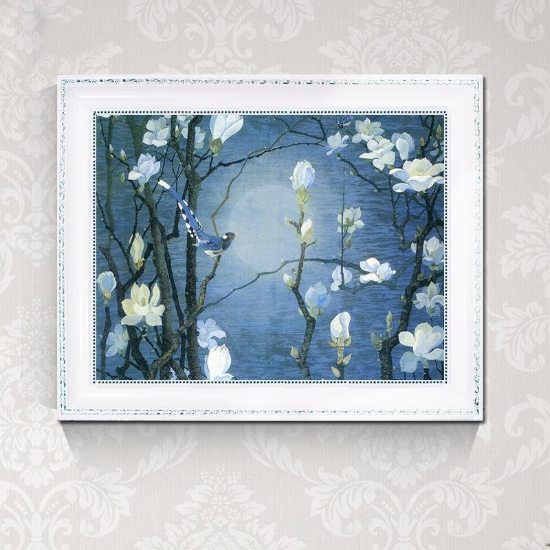 电表箱装饰画花可推拉网线盒配电箱遮挡装挂画客厅壁画有框开关盒