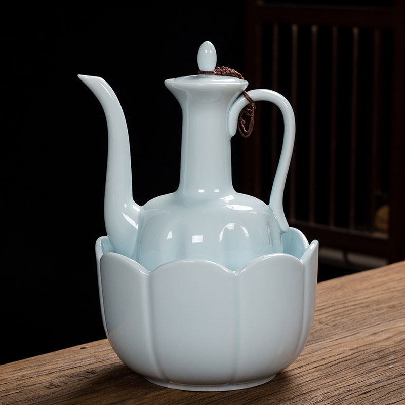 陶瓷温酒器烫酒壶家用黄酒加热酒器煮酒温酒壶温酒碗煮酒套装一斤