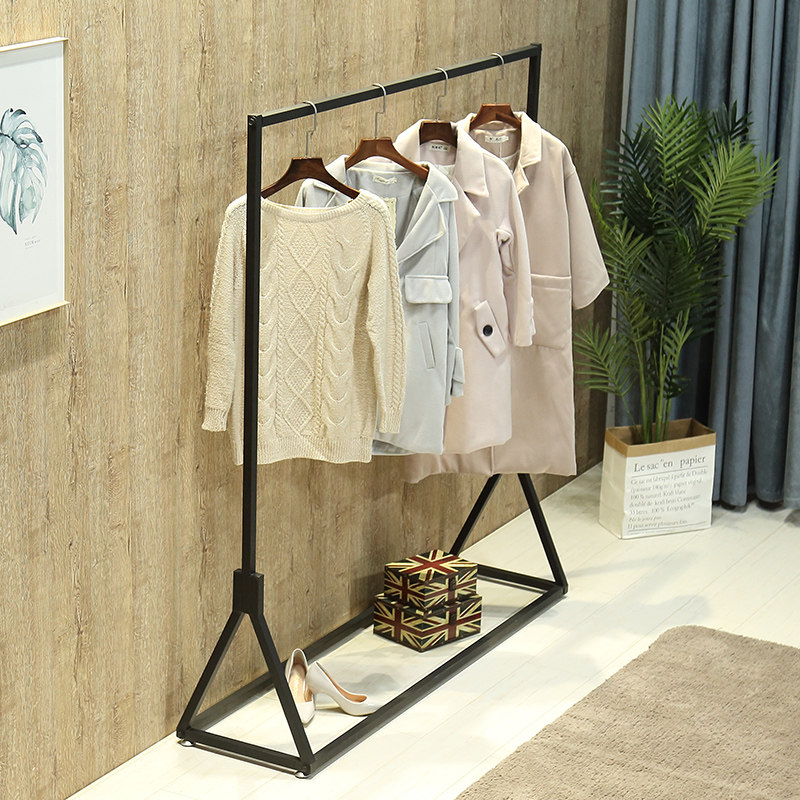 欧式铁艺服装架展示架 落地式婚纱陈列架 服装店货架侧挂龙门衣架