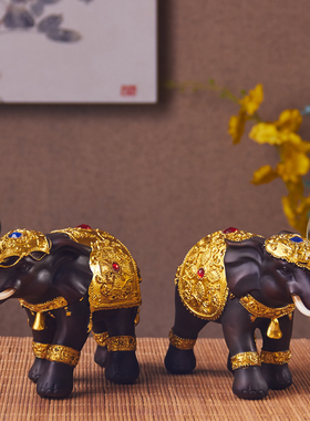 泰国泰式招财大象家居装饰工艺品摆件客厅办公室桌电视柜镇宅摆设