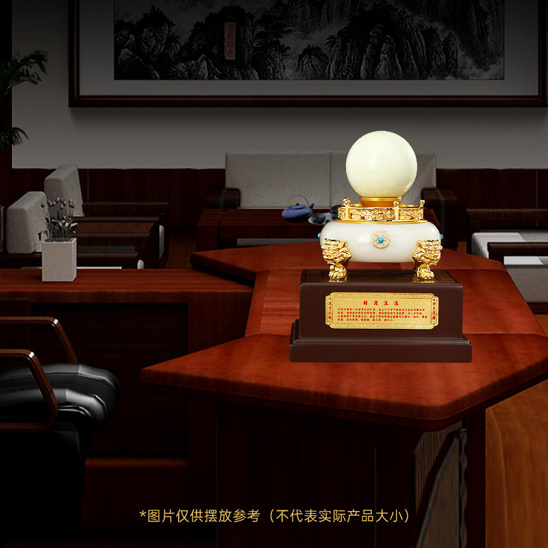 聚宝盆摆件招财聚财财源滚滚水晶球客厅办公室桌领导高档开业礼品