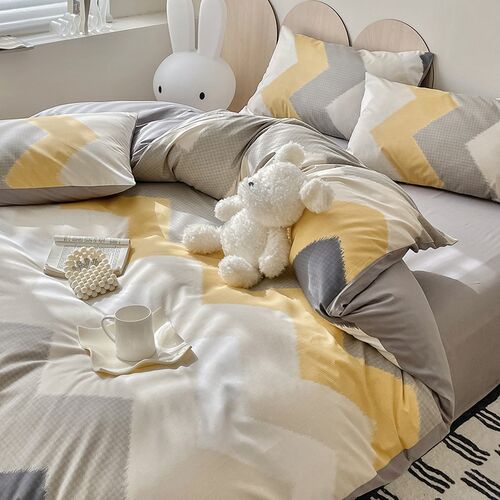 北欧简约全棉被套单件1.5米单人学生宿舍150x200x230双人纯棉被罩