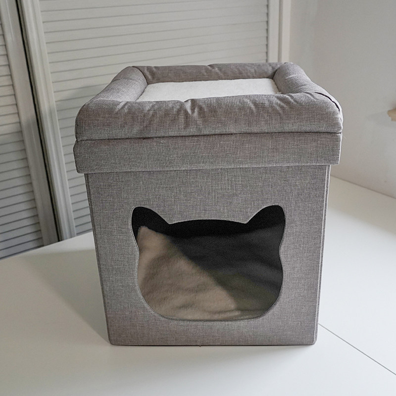 人猫共用沙发凳子窝组合猫屋狗窝封闭宠物家具床头柜猫窝冬季保暖