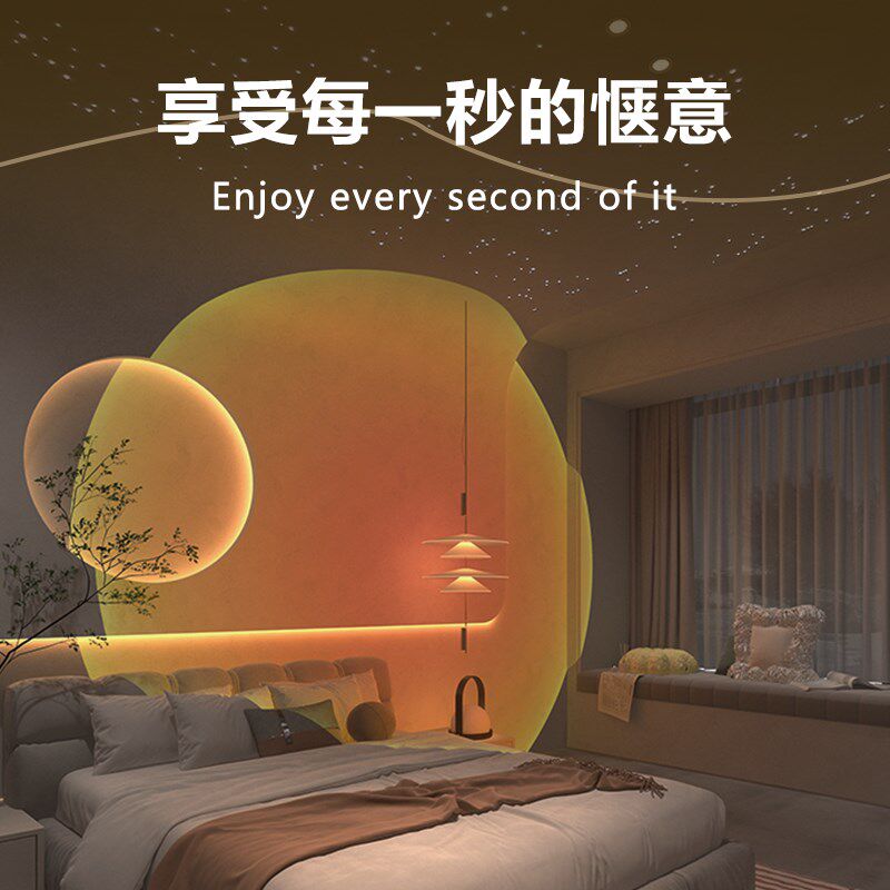 夕阳落日投影灯广告图案投射灯防水户外室内装饰亮化氛围射灯定制