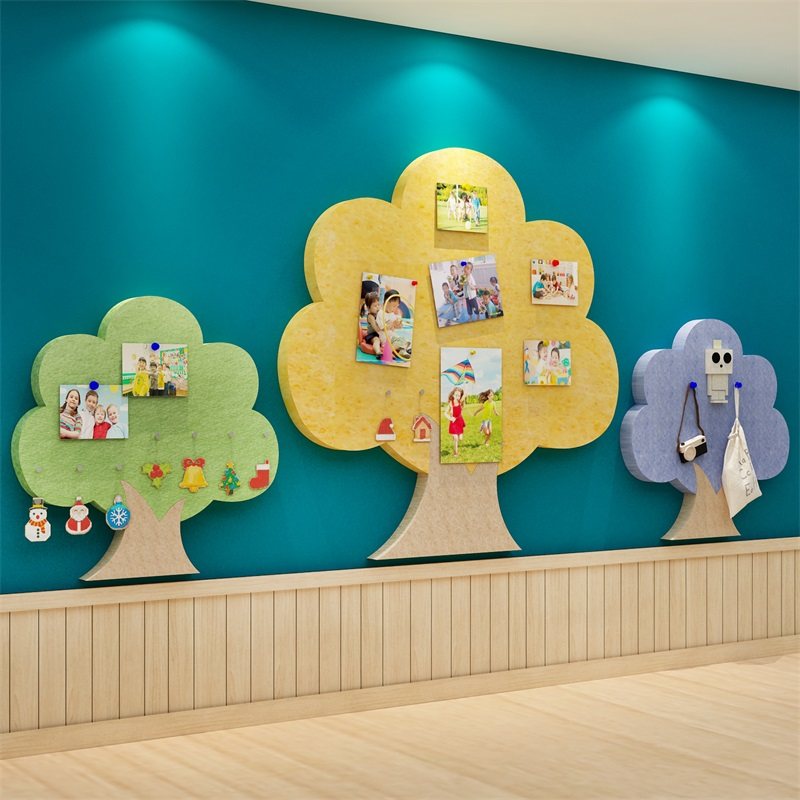 毛毡幼儿园墙面装饰环境创主题布置材料班级教室大树文化墙背景贴