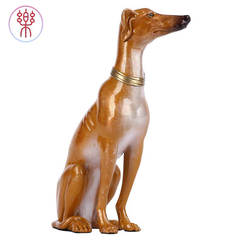 彩铜灵缇犬生肖狗家居办公室玄关乔迁生日开业礼品摆件装饰哮天犬